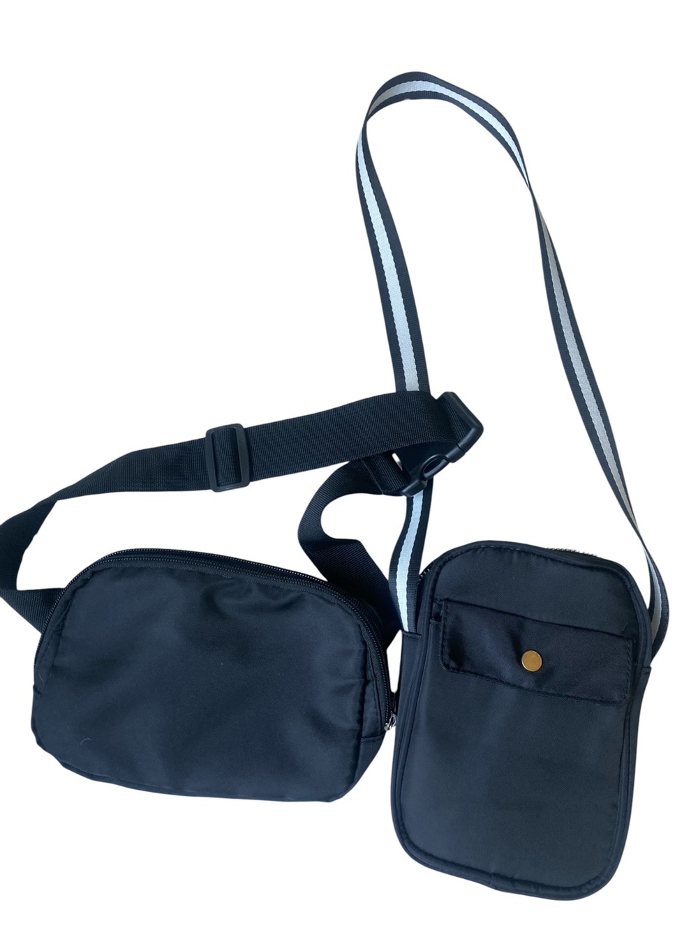 Black Crossbody Sling Bag Duo for kids- Adjustable Strap